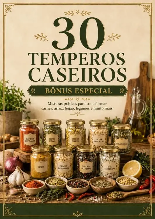 Mockup do bônus 30 Temperos Caseiros